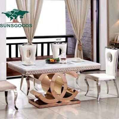 Luxury Marble Top Stainless Steel Base Hallway Corner Console Hallway Table, Console Modern Table, Console Table Stainless Steel