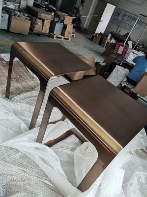 New Modern Brass Bronze Home Furniture Steel Coffeet Table Furnishing