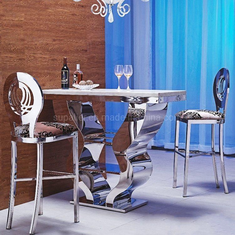 Stainless Steel High Bar Chairs for Home Furniture Set