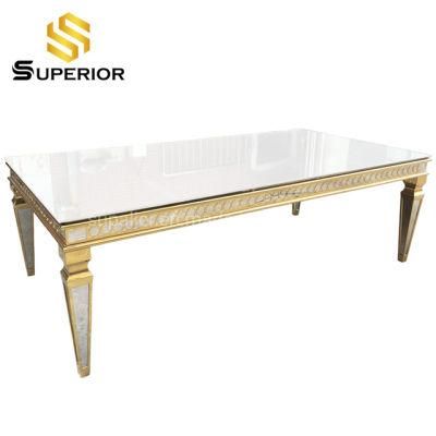 Rent Modern Luxury Wedding Table With White MDF Wood Top