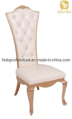 Europe Modern Gold Highback Metal Chair Popular Hot Selling Dining Chair with Best Price