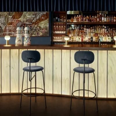 Modern Velvet Bar Stool Chair Furniture for Hotel Restaurant Bar