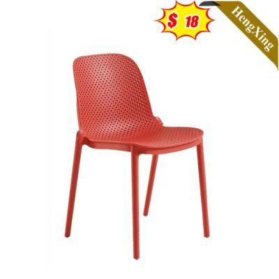 Cheap University Writing School White Plastic PP Leisure Dining Stackable Chair Without Arm