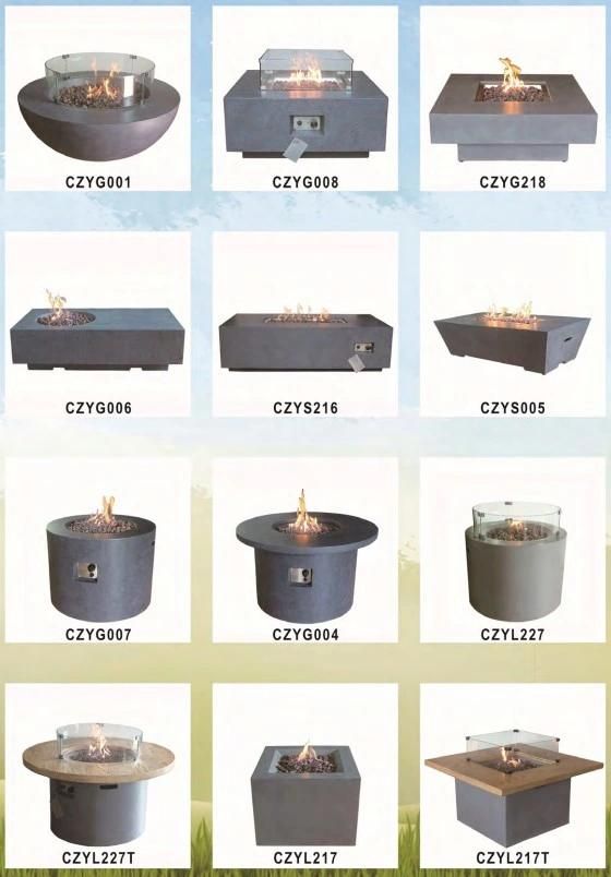 Factory Directly Selling Outdoor Wooden Fire Pit Table