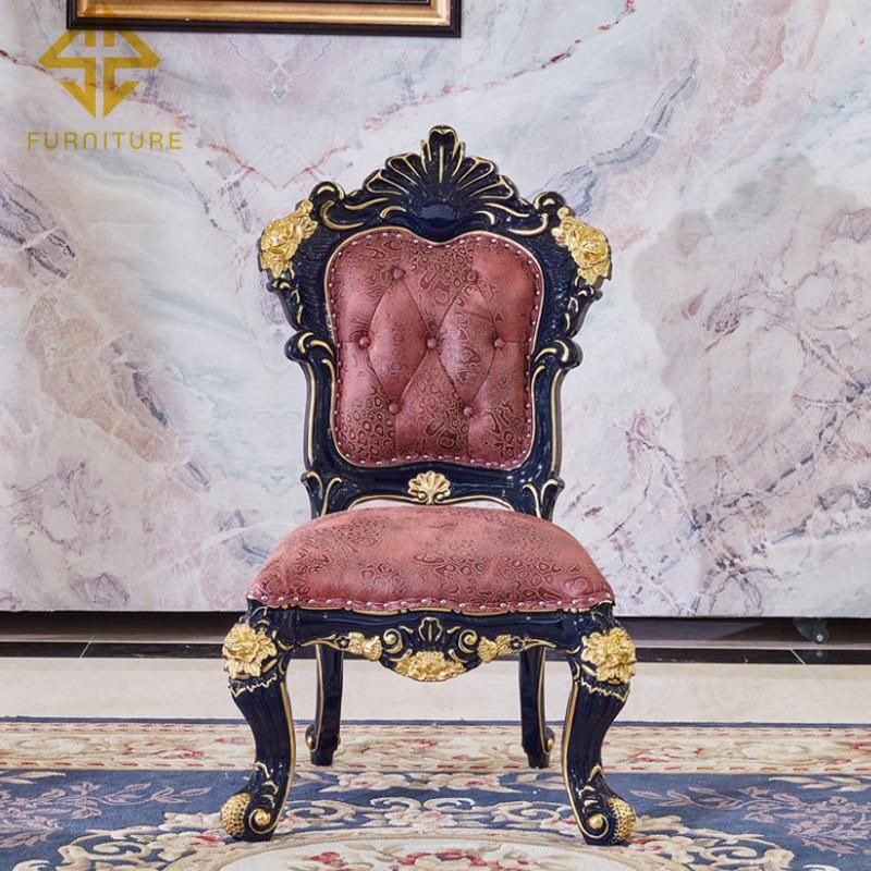 Classic Design Wood Carve Frame Kingthrone Wedding Chair