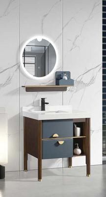 Wholesale Cheap Wendy 40&quot; Floor Mounted Solid Surface Wood Bathroom Cabinet Furniture Vanities