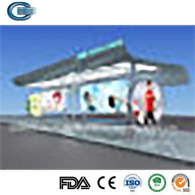 Huasheng Modern Bus Stop Shelter China Bus Stop Shelter Supply High Quality Advertising Stainless Steel Prefab Equipment Bench Bus Stop Shelter