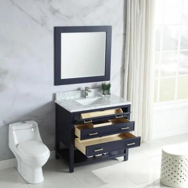 36′ ′ Color Marine Blue Single Bathroom Vanity