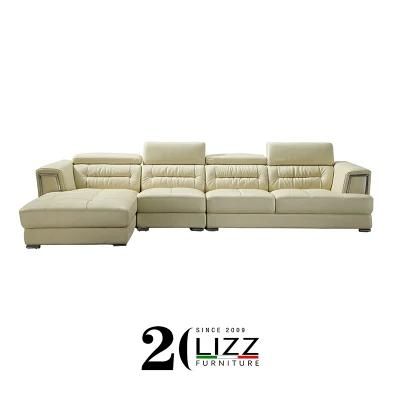 L Shape Leather Modern Home Sofa by China Lizz Furniture Factory