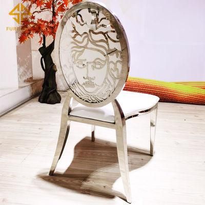 Popular New Style Furniture Special Back Pattern Stainless Steel Dining Chair