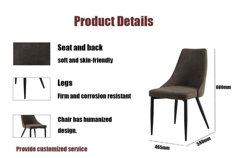 Wholesale Home Restaurant Office Furniture Upholstered Cheap Velvet Dining Chair with Metal Legs
