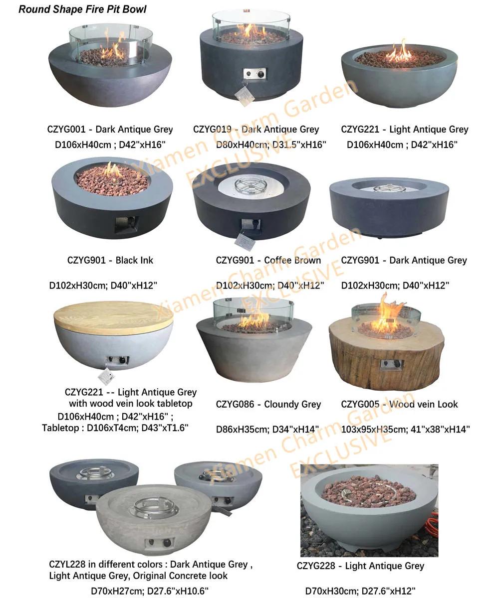 Propane Gas and Nature Gas Fire Pit Bowl, Firepit Table for Outdoor Furniture