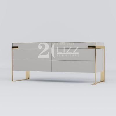 Wholesale Customized Modern Living Room Home Wooden Cabinet Luxury Steel Hotel Furniture Set