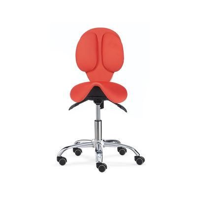 Swivel Modern Rolling Saddle Stool with Wheels