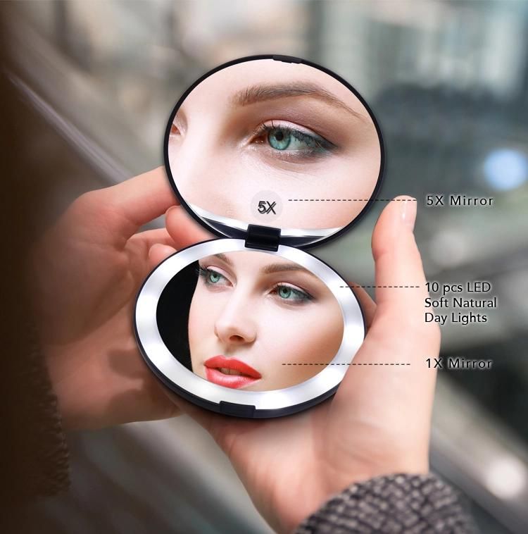 Wholesale LED Smart Pocket Magnifying Mirror