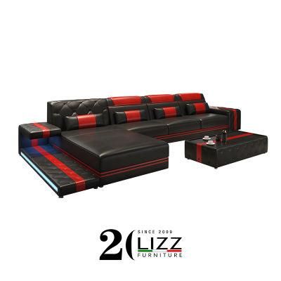 Modern Living Room Sectional Leisure Sofa Furniture with 7-Colors LED