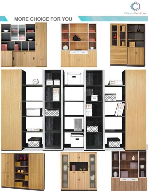 Modern Office Wooden Bookshelf Low File Cabinet with Casters (CAS-FC1807)