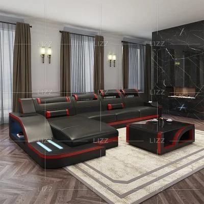 Modern New Design Gaming Style European Living Room Leisure Hotel Genuine Leather Sofa