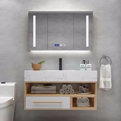 Simple Clean Modern Hotel Wall Bathroom Cabinet Wooden Furniture Bathroom Vanity