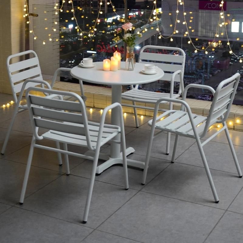 Modern Metal Aluminium Frame Outdoor Arm Garden Chairs