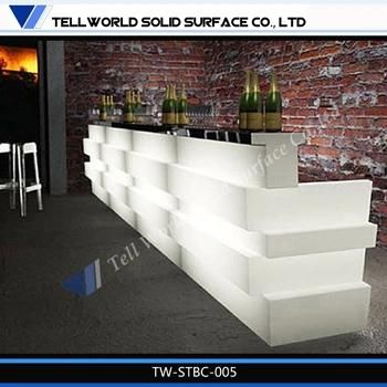 New Design Acrylic Corner LED Bar Counter Bar Furniture