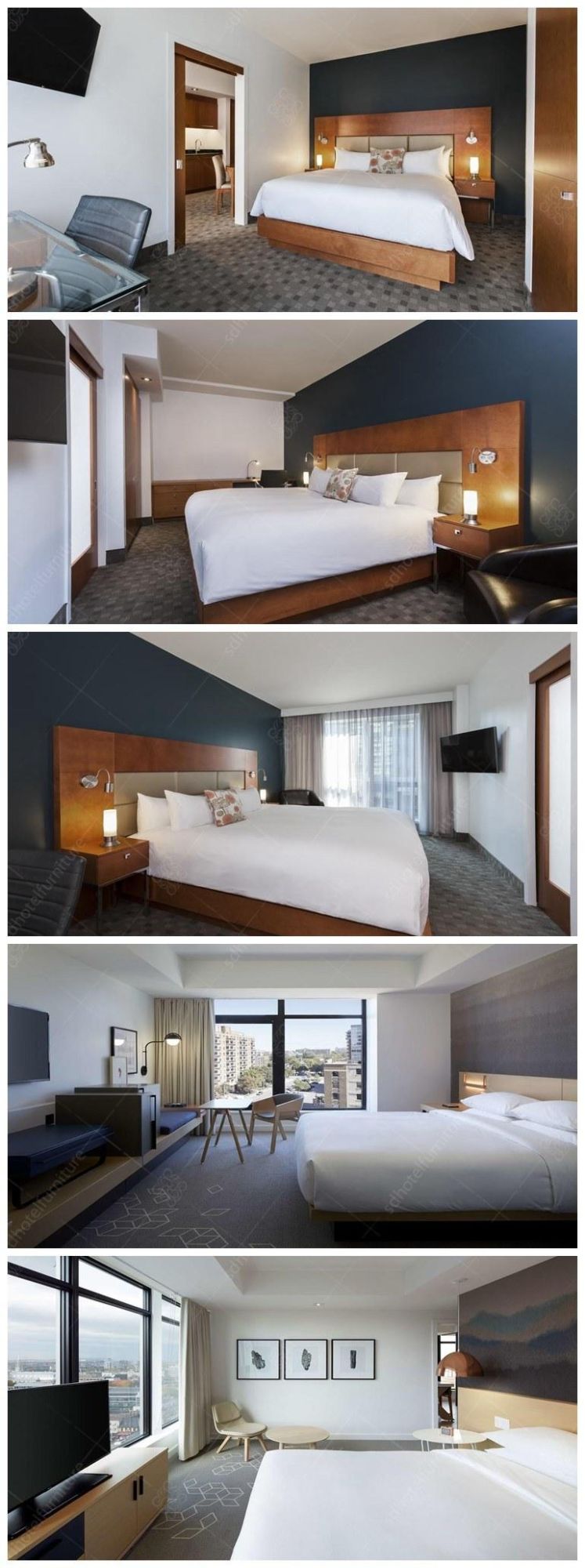 Modern Hotel Design Bedroom Furniture Sets with MDF Furniture SD1204