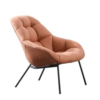 Modern Home Bedroom Furniture Comfortable New Relax Egg Design Living Room Leisure Lounge Chair with Metal Leg