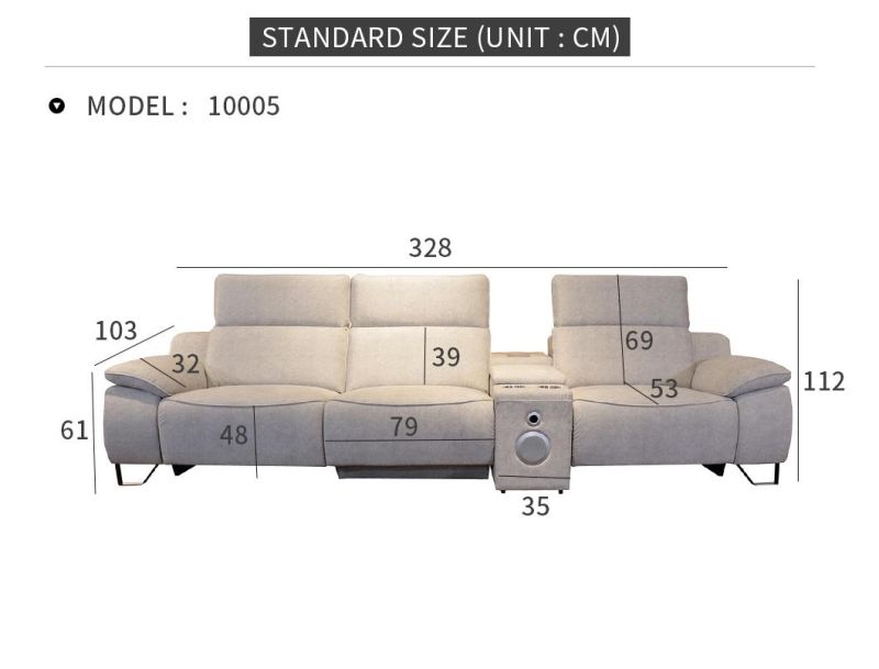 Luxury Sofa Set for Living Room Furniture Recliners Set Fabric Electric Recliner Sofa Set Couch