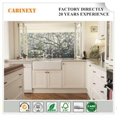 Factory Wholesale White Lacquer Shaker Style Solid Wood Kitchen Cabinets