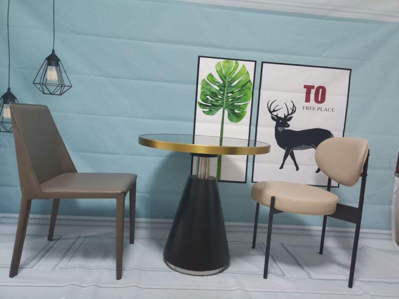 Modern Gold Base Living Room Coffee Side Table Corner Table for Hotel