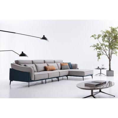 Luxury Modern Solid Wood Corner Living Room Fabric Sofa for Home Furniture
