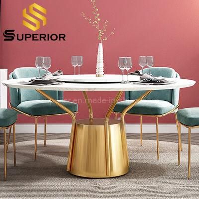 UK Modern Furniture Marble Dining Table for 4 Seater Chairs
