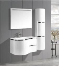 China Factory PVC Board Bathroom Basin Sink Vanity with Big Storage Bathroom Furniture