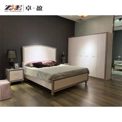 Foshan Factory Modern Hotel Wooden Bed in King Size