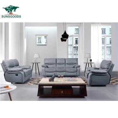 Hot PU Leather Cheap Sofa Recliner Sets 1 2 3, Recliner Leather Sofa Set Modern Leather Sofa