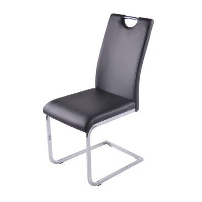 Ergonomic Design Faux Leather Dining Chair Brown Modern PU Chair