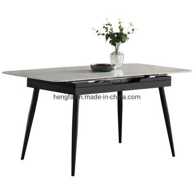 Modern Living Room Furniture Sets Luxury Extension&#160; Adjustable Marble Dining Table