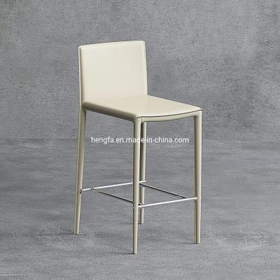 Italian Design Furniture Modern Comfortable Leisure Metal Legs White Bar Chairs