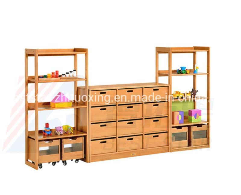 Daycare Kids Cabinet with Door, School Furniture Children Cabinet, Playroom Furniture Toy Storage Cabinet, Combination Cabinet for Kindergarten and Preschool