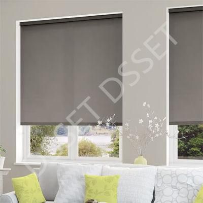 Cordless Shades 100% Blackout Slow Rise Spring Loaded Pull Down Roller Blinds