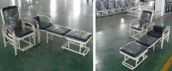 Medical Manual Hospital Foldable Accompanying Escort Chair