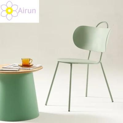 New Product Nordic Restaurant Dining Furniture Modern Pink Velvet Dining Room Chairs with Metal Frame Legs