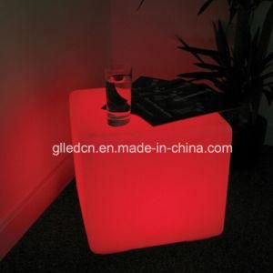 40X40X40cm LED Cube Table and Chair for Snack Bar