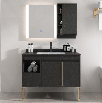 Nordic Bathroom Furniture Combination Light Luxury Rock Board Modern Bathroom Vanity