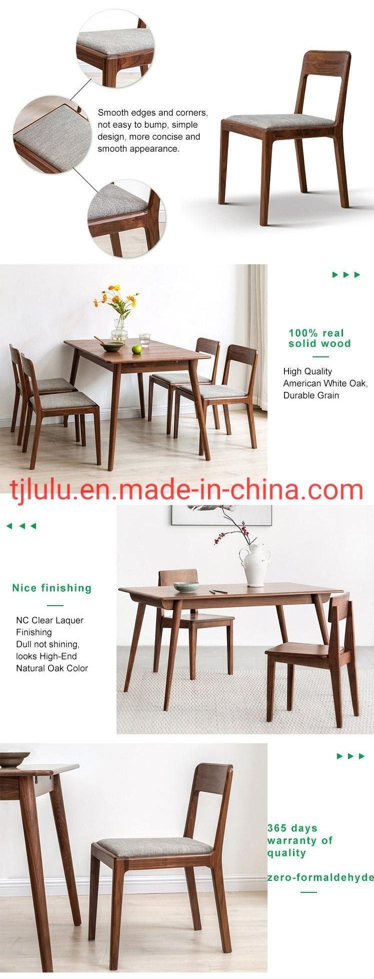 Modern Furniture Home Chair Wood Furniture New Design Nordic Upholstered Cafe Low Back Dining Chair with Brown Wooden Leg Living Room