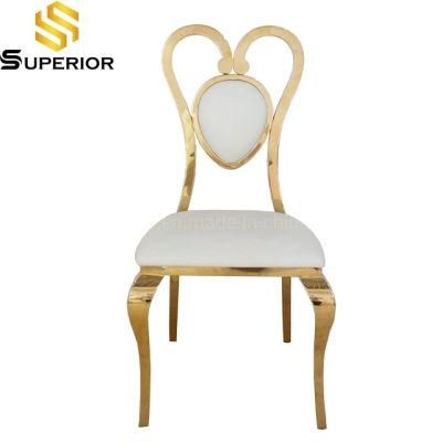 Hot Selling New Product Gold Stainless Steel Frame Dining Chairs