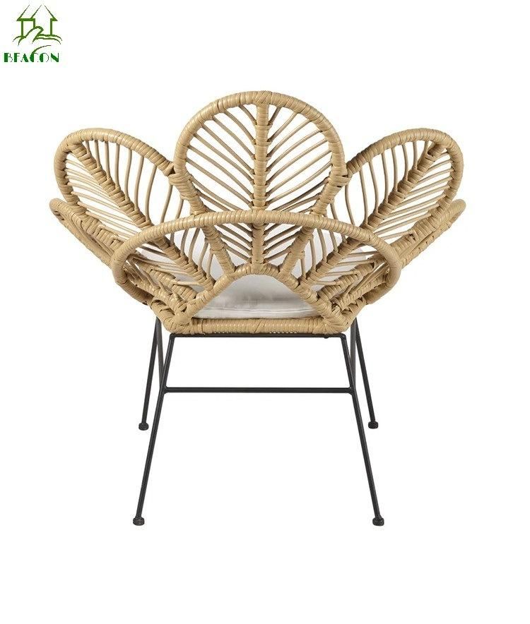 Modern Popular Hot Sale PE Rattan Aluminum Frame Waterproof Dining Chair Coffee Chair