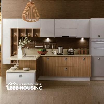Professional Customized Affordable Kitchen Furniture White Oak and White Modern Kitchen Cabinets Made in China