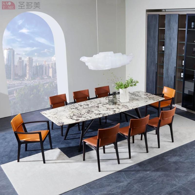 Italian Style Marble Dining Table for Modern Hot Selling Families and Hotels
