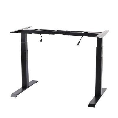 Silent Motorized Two Leg Frame Height Adjustable Desk with 3 Stage